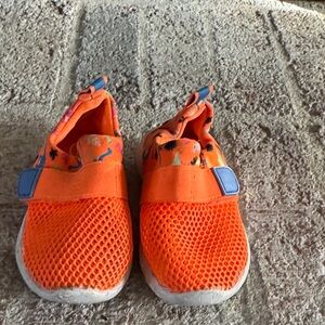 Cat & Jack Vibrant Orange Kids Water Shoes with Blue Details
